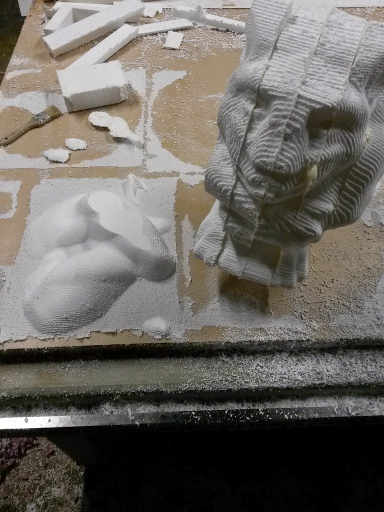 CNC milled Gargoyle as a proof-of-concept for Mecca Design Studios